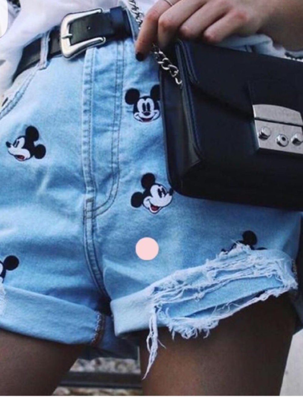 ZARA RARE Disney Mickey Denim Shorts | SIZE:40/US8 - Picture 3 of 7